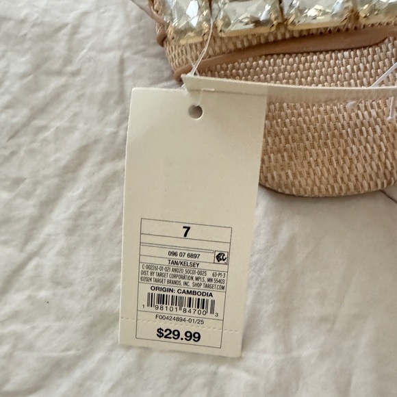 Women's Beige Slide Sandals - Picture 5 of 6